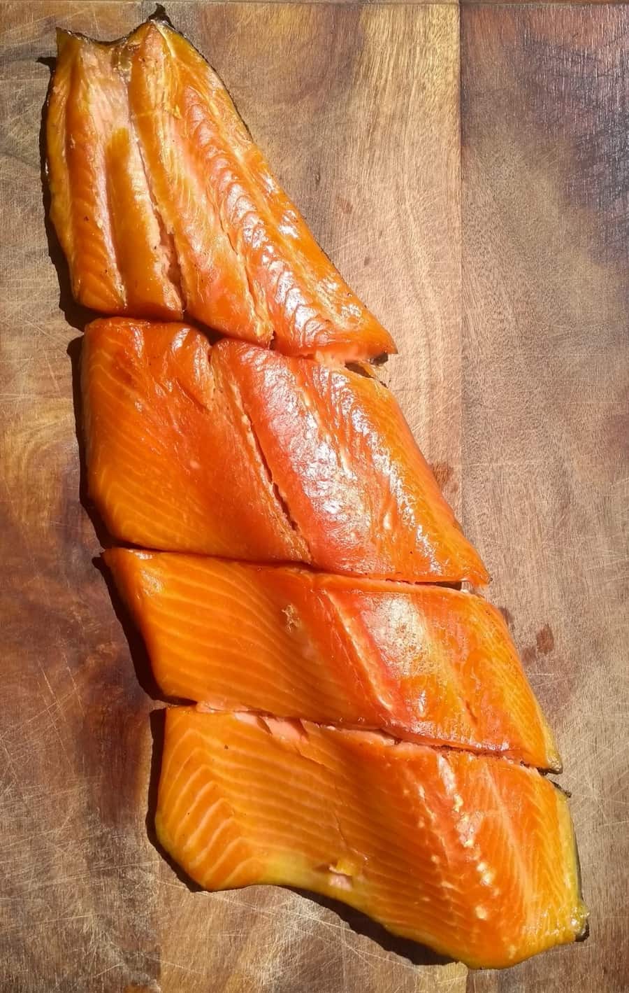 Hot Smoked Salmon on Charcoal Smoker