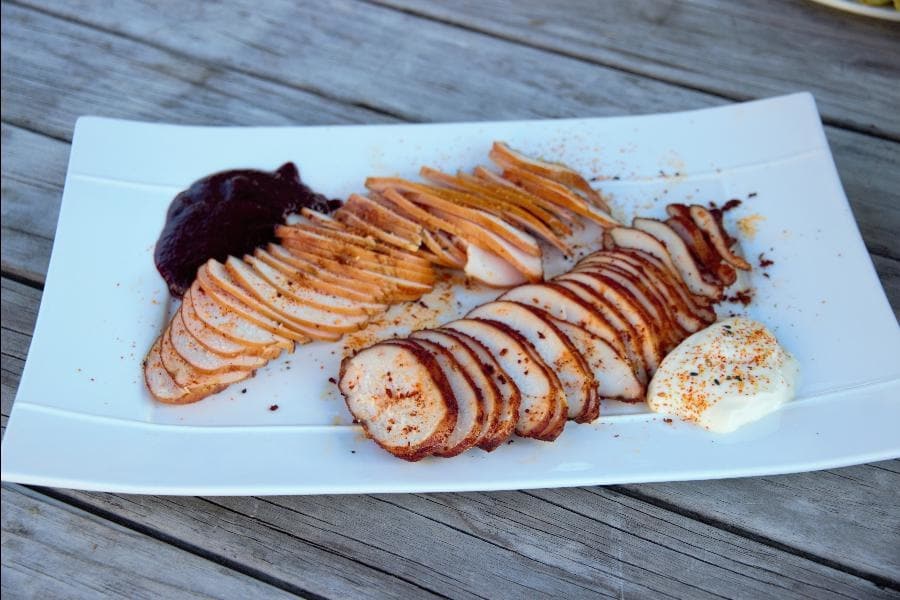 Plate of Smoked Chicken