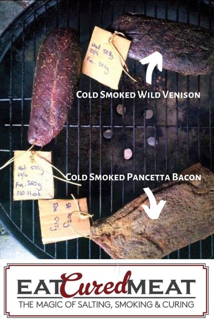 Cold smoked venison pancetta bacon large