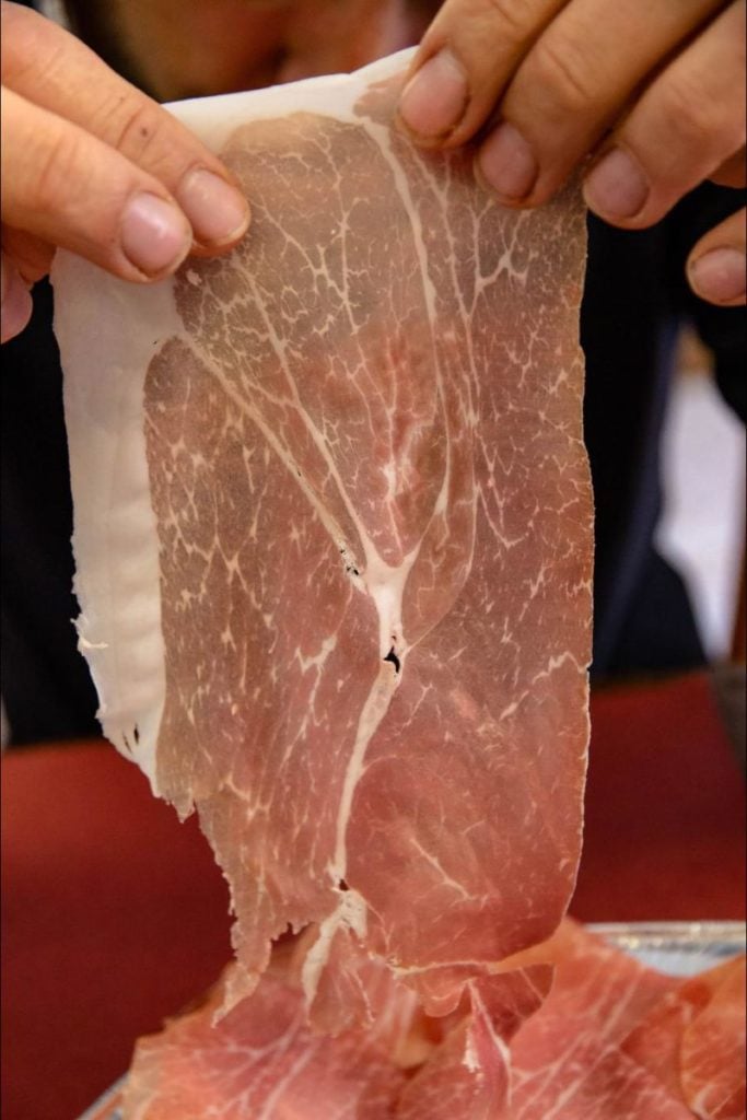 Prosciutto parma ham in parma