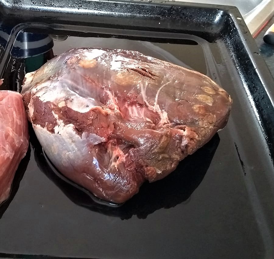 Untrimmed venison meat large