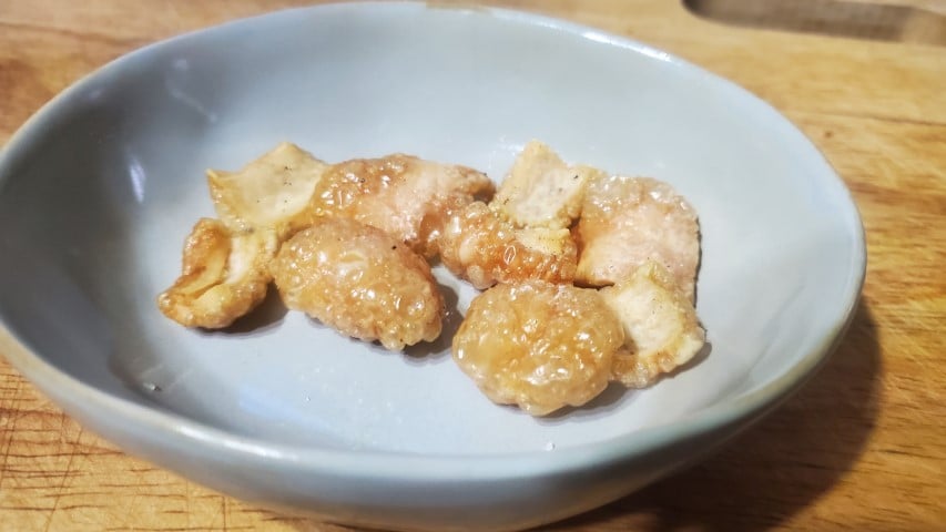 Pork scratching 5 minutes in air fryer large